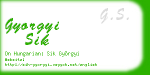 gyorgyi sik business card